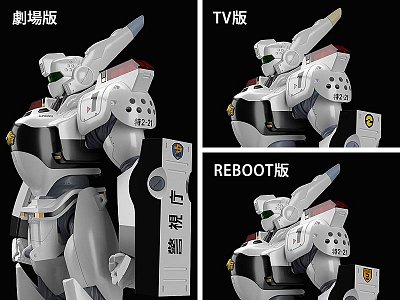 Mobilní policejní Patlabor Moderoid plastové modely 1/60 AV-98 Ingram & Bulldog 10 - 13 cm - Poškozený obal
