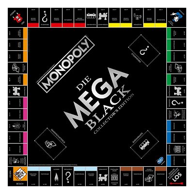 Monopoly desková hra Mega (černá edice) *německá verze*