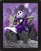 Nightmare before Christmas Framed 3D Lenticular Poster Pack Graveyard 26 x 20 cm (3)