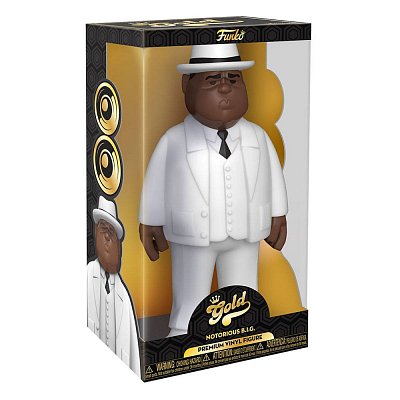 Notorious B.I.G. Vinyl Gold Figure Biggie Smalls White Suit 30 cm