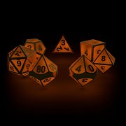 Oakie Doakie Dice RPG Set Metal Glow in the Dark - Golden Princess (7)