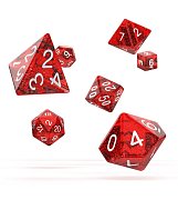 Oakie Doakie Dice RPG Set Translucent - Orange (7)