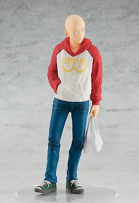 One Punch Man Pop Up Parade PVC Statue Saitama Oppai Hoodie Ver. 17 cm