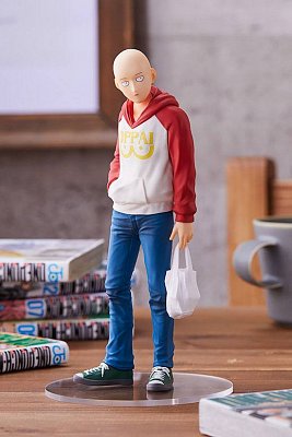 One Punch Man Pop Up Parade PVC Statue Saitama Oppai Hoodie Ver. 17 cm