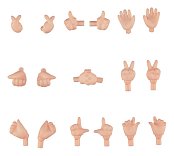 Originální díly pro figurky panenek Nendoroid Hand Parts Set 02 (Peach)