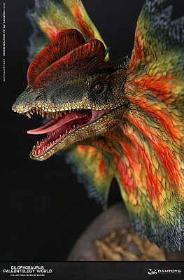 Paleontology World Museum Collection Series Bust Dilophosaurus Green Ver. with Neck-Frill 28 cm