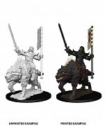 Pathfinder Battles Deep Cuts Unpainted Miniature Orc on Dire Wolf Case (6)