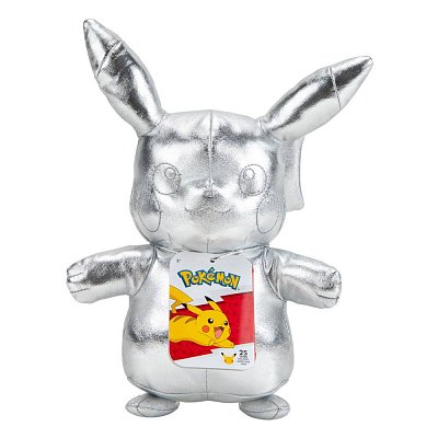 Pokémon 25. výročí Vybrané plyšové figurky Stříbrná verze 20 cm displej (6)