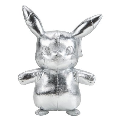 Pokémon 25. výročí Vybrané plyšové figurky Stříbrná verze 20 cm displej (6)