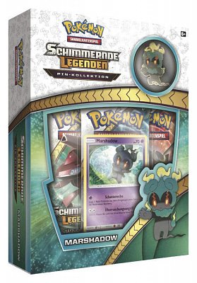 Pokemon Sun and Moon 3.5 Shining Legends Pin Box Marshadow *German Version*