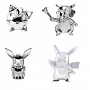 Pokémon 25. výročí Select Battle Minifigurky Stříbrná verze Sada B 7 cm Sortiment (6)