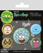 Rick and Morty Pin Badges 5-Pack Heads