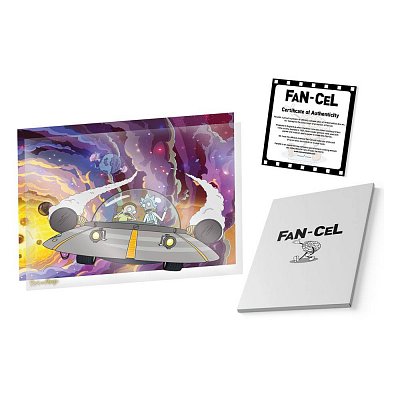 Umělecký tisk Rick & Morty Misadventure in Space Limitovaná edice Fan-Cel 36 x 28 cm