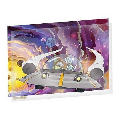 Umělecký tisk Rick & Morty Misadventure in Space Limitovaná edice Fan-Cel 36 x 28 cm