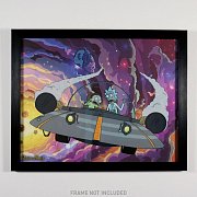 Umělecký tisk Rick & Morty Misadventure in Space Limitovaná edice Fan-Cel 36 x 28 cm