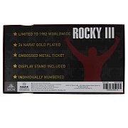 Vstupenka na mistrovství světa v boxu v těžké váze Replika Rocky III (pozlacená)