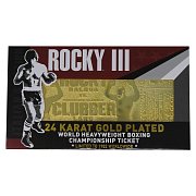 Vstupenka na mistrovství světa v boxu v těžké váze Replika Rocky III (pozlacená)