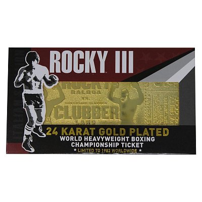 Vstupenka na mistrovství světa v boxu v těžké váze Replika Rocky III (pozlacená)