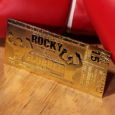 Vstupenka na mistrovství světa v boxu v těžké váze Replika Rocky III (pozlacená)