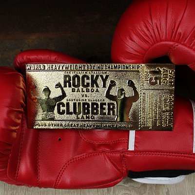Vstupenka na mistrovství světa v boxu v těžké váze Replika Rocky III (pozlacená)
