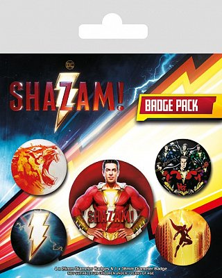 Shazam! Pin Badges 5-Pack Power