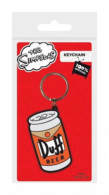 Simpsons Rubber Keychain Duff 6 cm