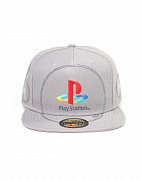 Sony PlayStation Snap Back Baseball Cap Silver Logo