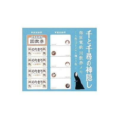 Spirited Away Mini Memo Block Train Ticket