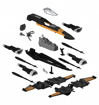 Star Wars Build & Play Model Kit with Sound & Light Up 1/78 Poe\'s Boosted X-Wing Fighter