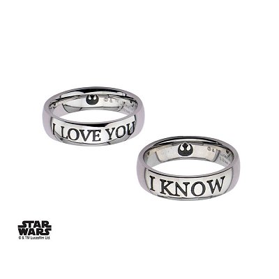 Star Wars Couple Ring Set I LOVE YOU / I KNOW