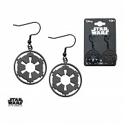 Star Wars Earrings Black Galactic Empire Symbol