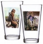 Star Wars Episode VIII Pint Glass 2-Pack Chewbacca & R2-D2