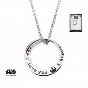 Star Wars Necklace I love you. I know 46 cm (Sterling Silver)