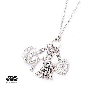 Star Wars Stainless Steel Pendant with Chain R2-D2 Multi Charm