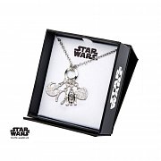 Star Wars Stainless Steel Pendant with Chain R2-D2 Multi Charm