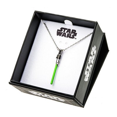 Star Wars Stainless Steel Pendant with Chain Yoda Light Saber