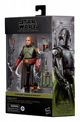 Star Wars: The Book of Boba Fett Černá série Deluxe akční figurka 2022 Boba Fett (Trůnní sál) 15 cm - Poškozený obal