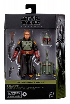Star Wars: The Book of Boba Fett Černá série Deluxe akční figurka 2022 Boba Fett (Trůnní sál) 15 cm - Poškozený obal