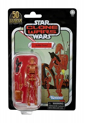 Star Wars The Clone Wars Vintage Collection Akční figurka 2022 Battle Droid 10 cm - Poškozený obal