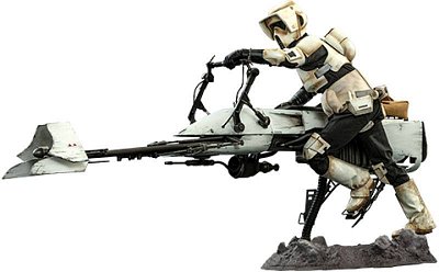 Akční figurka Star Wars The Mandalorian 1/6 Scout Trooper & Speeder Bike 30 cm