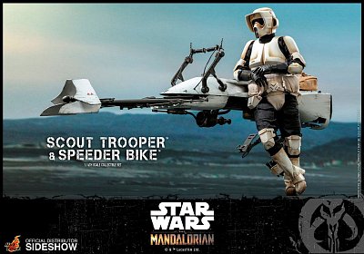 Akční figurka Star Wars The Mandalorian 1/6 Scout Trooper & Speeder Bike 30 cm