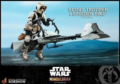 Akční figurka Star Wars The Mandalorian 1/6 Scout Trooper & Speeder Bike 30 cm