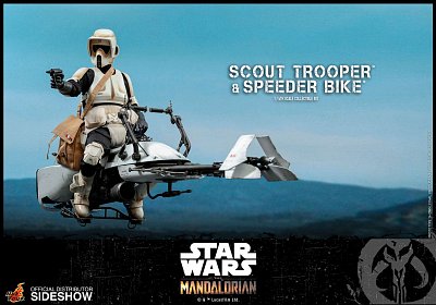 Akční figurka Star Wars The Mandalorian 1/6 Scout Trooper & Speeder Bike 30 cm