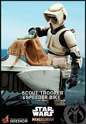 Akční figurka Star Wars The Mandalorian 1/6 Scout Trooper & Speeder Bike 30 cm