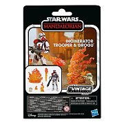 Star Wars: The Mandalorian Vintage Collection Akční figurka 2022 Incinerator Trooper & Grogu 10 cm
