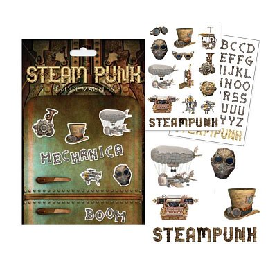Steampunk Fridge Magnets 72-Pack