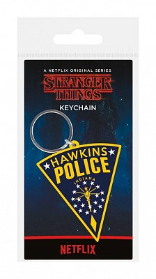 Stranger Things Rubber Keychain Hawkins Police 6 cm