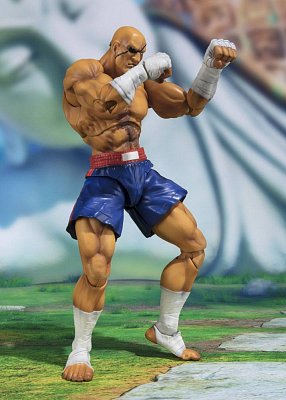 Street Fighter S.H. Figuarts Action Figure Sagat Tamashii Web Exclusive 17 cm --- DAMAGED PACKAGING