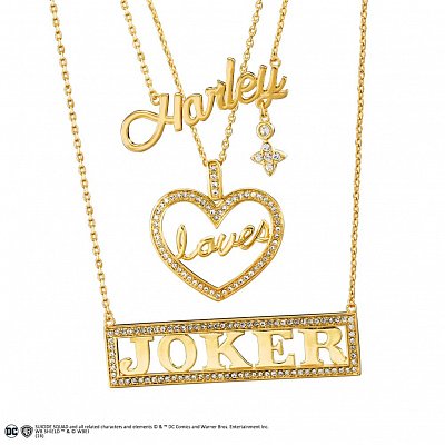 Suicide Squad Replica 1/1 Harley Loves Joker Necklace Set (gold-plated)