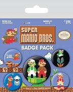 Super Mario Bros. Odznáčky - 5 kusů